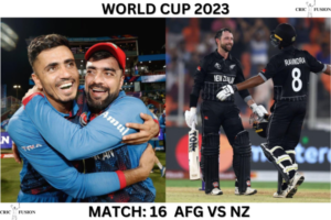 World Cup 2023: Match 16: (AFG vs NZ)